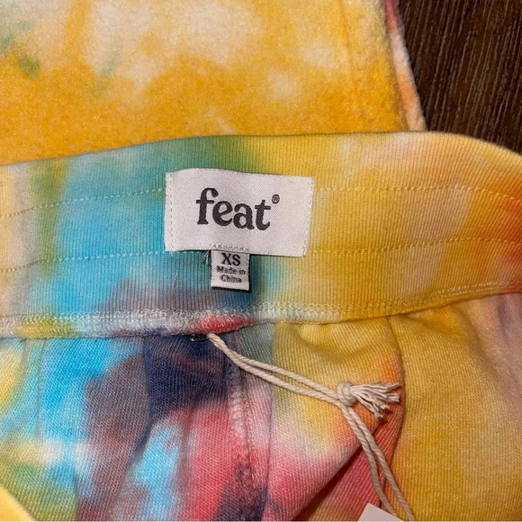 Feat Comfy Blanketblend Bright Funky Tie dye Tapered Jogger Sweatpants XS - Picture 2 of 4